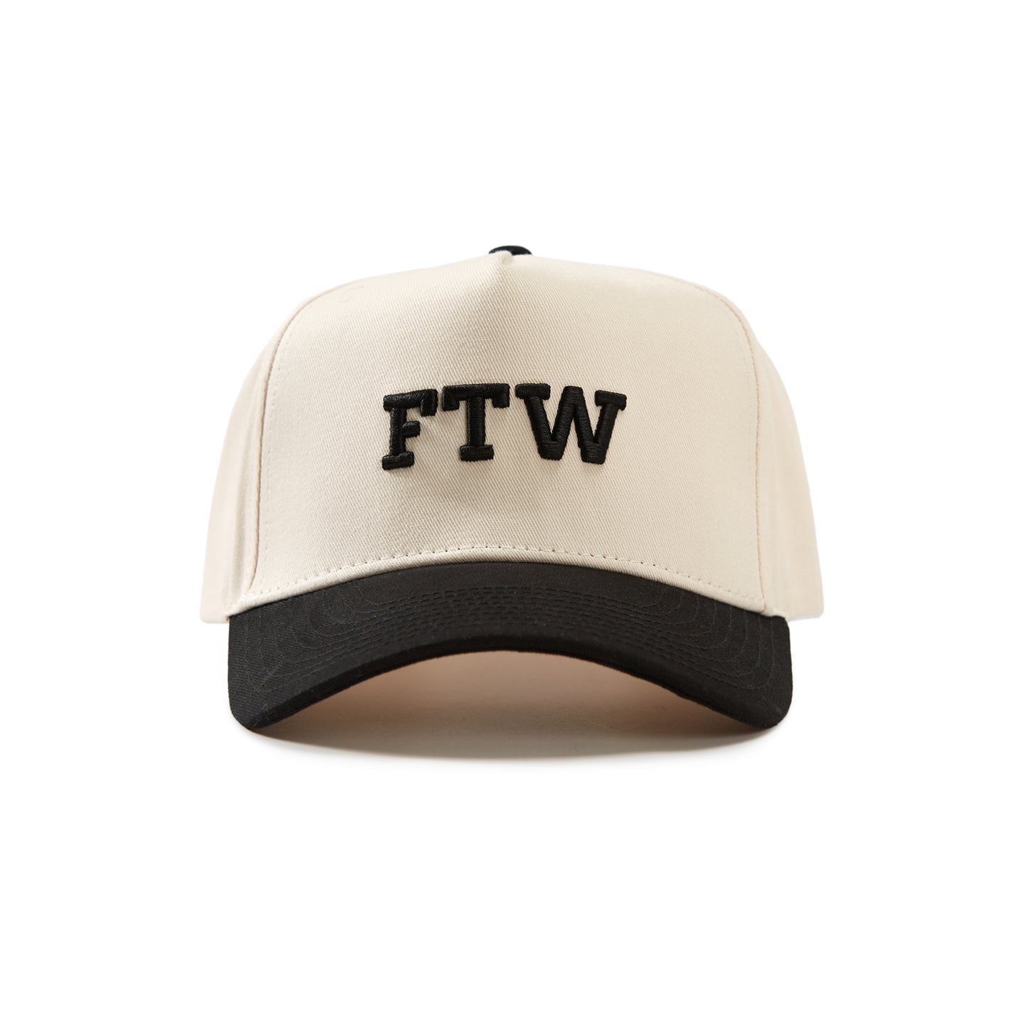 Fort Worth "FTW" Snapback Hat | Cream & Black