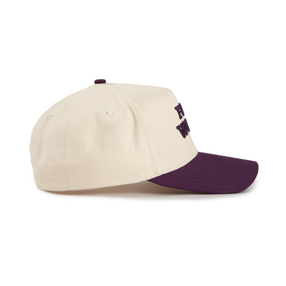 Fort Worth Stacked Snapback Hat | Cream & Purple