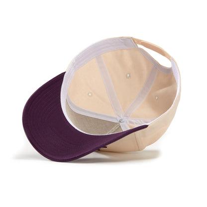 Fort Worth Stacked Snapback Hat | Cream & Purple