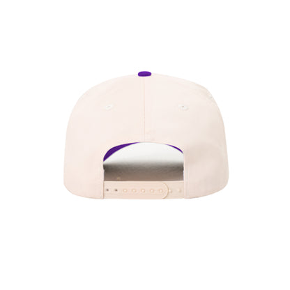 Fort Worth Curved Snapback Hat | Cream & Purple